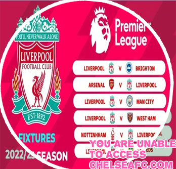 Liverpool fc premiership fixtures